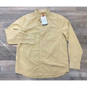 Topo Designs Dirt Shirt Mens XL Long Sleeve Button Up Pocket Sahara Beige